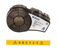 Brady Vinyl Tape for M211/M210 Printer - Self-Adhesive Industrial Label Tape for Cable/Name Labels - Black on Yellow (9.53mm x 6.40m) - M21-375-595-YL