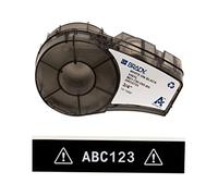 Brady Vinyl Label Tape for Label Printer M211 & M210 - Self Adhesive Vinyl Printer Labels - White on Black (19.05mm x 6.40m) - M21-750-595-BK