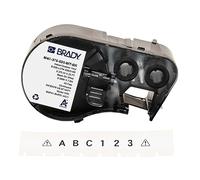 Brady Vinyl Label Tape for Label Printers M410, M510, M511 - Self-Adhesive Industrial Labels - Black on White (9.53mm x 7.62m) - M4C-375-595-WT-BK