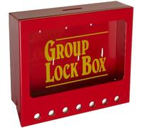 Brady Wall-Mount Group Lock Box for Lockout/Tagout, Small, 7" Height, 8" Width, 2-1/4" Depth