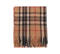 Braemar Tweed Company Tartan Blanket Throw - Balmoral Range Wool Blend Large Scottish Style Blanket - Warm Sofa Throw, Bed Spread or Picnic Rug - 150 x 180 cm (Thomson Camel)