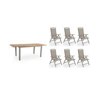 Brafab - Andy+ Lyon Set of Dining Teak/Khaki - Khaki