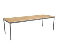 Brafab - Nox Dining Table Aluminium/Teak 90x238 cm, Anthracite - Anthracite