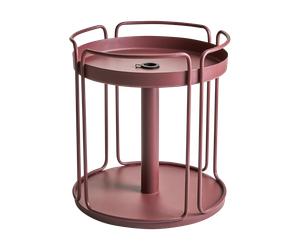 Brafab Shady side table and parasol base Zin red