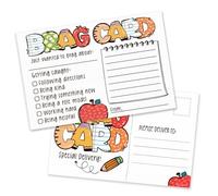 Brag Cards Teacher Mail - 50 Postcards For Notes Home To Parents - Classroom Incentives For Positive Behavior Management - Elementary Classroom Supplies