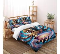 Brahma Bedding Set Super King（260x220cm）, Indian Culture Quilt Set, For Kids Boys Girls Teens Indian Culture 3D Print Comforter Sets, 3-piece with Zipper Closure