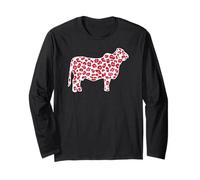 Brahma Cow Show Pink Leopard for Brahma Cow mom Long Sleeve T-Shirt