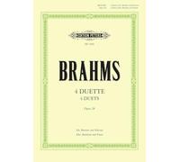 Brahms: 4 Duets Op.28 (Alto, Baritone Voices and Piano) (EP3910) (Edition Peters)