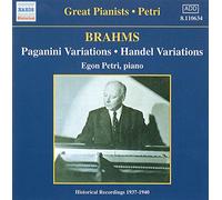 Brahms-Paganini Variations; Handel Variations; Rhapsodies Opp.79 & 119