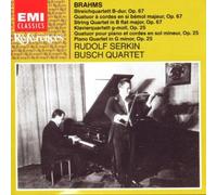 Brahms: String Quartet No. 3, Op. 67 / Piano Quartet no. 1, Op. 25 / Busch Quartet