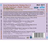 String Quartets: Brahms Nos.1-3; Dvořák No.12 'American'; Haydn Op.76/3 'Emperor'