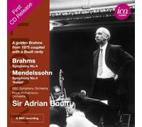 Brahms: Symphony No. 4 | Mendlessohn: Symphony No.4 Italian (Sir Adrian Boult) (ICA Classics: ICAC 5093) by Sir Adrian Boult (2013-02-07)