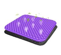 Braic Gel Seat Cushion for Long Sitting, Double Thick Gel Cushion with Relieving Back coccyx Pain Pressure Cushion, Soft & Breathable seat pads for Car Office Home Wheelchair & Chair (Purple-42×36cm)