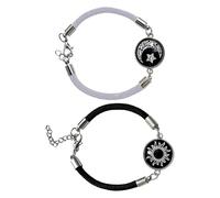 Braid Bracelets for Men, Woven Comfortable Glow in the Dark Sun & Moon Bracelets for Men, Girls, Youth & Teens, Christmas & Birthday Gatherings