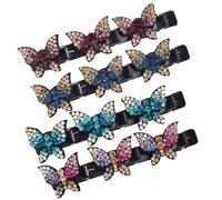 Braid Clips | Non-Slip Crystal Hair Clamp Hairpins | Double Layers Plait Hair Clips | Braided Hair Clover Clips | Fashion Duckbill Clips | Hair Styling Accessories Headwear for Holiday Birthday