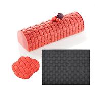 Braid Design Fondant Impression Mat Silicone Bark Texture Lace Mold for Mousse Swiss Roll Cake Sugarcraft Mould