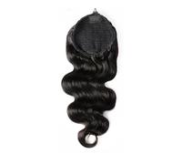 Braid Extension Body Wave Ponytails Real Hair Extensions With Drawstring 30.5-66cm Hairs Clip-in Wave Ponytail Hairpieces For Women Hair Extension for Daily Use(18 Inch 150g)