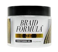 Braid Formula Conditioning Gel, Super Hold, 310ml | Great for Braiding, Twisting, Edges, No Residue, No Flaking, Strong Hold, High Shine, Smoothing with Clean, No Build-up