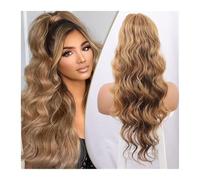 Braid Hair Extension Synthetic Ponytail Extensions for Women Long Wavy Fluffy Synthetic Ponytail Hairpiece Natural Soft Braid Ponytail Extension(Borwn mix blonde)