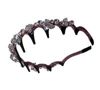 Braid Hairband | Artificial Pearl Hairband with Teeth Hoop | Anti-Slip Hair Hoop Head Bands Decorative for Girls Women Home Wedding Brides Dating Holiday Daily Music Festivals