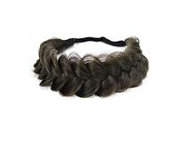 Braid Headband 2 Strands Messy Classic Chunky Plaited Wide Braids Elastic Stretch Quality Synthetic Braided Women Girl Bohemian Hair (espresso)