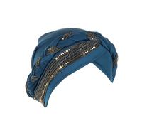 Braid Headgear Muslim Headscarves Chemo Cap Sequin African Women's Turban Pre-Tied Beanie Hat Head Wrap Sleep Cap Turban Hat