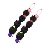 Braid in Hair Extensions - 2-Piece Women Lightweight | Fake Ponytail Human Hair Extensions | for Prom Party Cosplay Festival Concert Holiday Wedding Daily