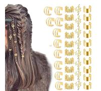Braid Jewelry for Women - 40pcs Hair Rings | Metal Braid Cuffs & Dreadlock Accessories, Decorative Hair Rings for Stylish Braids, Twists, Festival Looks and Daily Wear