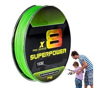 Braid Line | Pro Grade Power Fluorescent Green Fishing Wire - 164 Yards 8 Strands Stealth Perception for Ice Fishing Wild Fishing Outdoor Fishing Saltwater Freshwater