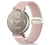 Braid Nylon Bands Compatible with Garmin Lily 2, Magnetic 14mm Stretchy Nylon Soft Loop Straps Quick Release Replacement Adjustable Wristband for Lily 2 Classic/Active Smart Watch Accessory for Women