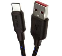 kenable Braided USB A to USB C Fast Charging Cable 20AWG 3A 18W Data Sync Lead 0.25m Black