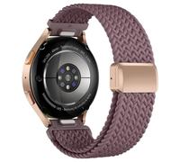 Braided 20mm Watch Strap for Samsung Galaxy Watch 7 6 5 4 40mm 44mm/6 4 Classic 46mm 42mm 47mm 43mm/FE/5 Pro,Nylon Sport Band for Garmin Vivoactive 5 3 6/Forerunner 55 245/Venu sq 2,Women Men,Purple