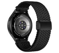 Braided 20mm Watch Strap for Samsung Galaxy Watch 7 6 5 4 40mm 44mm/6 4 Classic 46mm 42mm 47mm 43mm/FE/5 Pro,Nylon Sport Band for Garmin Vivoactive 5 3 6/Forerunner 55 245/Venu sq 2,Women Men,Black