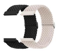 Braided 22mm Watch Strap for Samsung Galaxy Watch 3 45mm/GalaxyWatch 46mm/Gear S3 Frontier,Elastic Nylon Sport Band for Garmin Vivoactive 4/Venu 3/Forerunner 255/for Huawei Watch GT 3 4 2,2 Pack