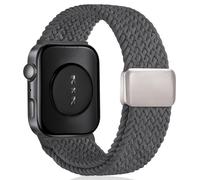 Braided Bands Compatible with Huawei Watch Fit 4/4 Pro/Fit 3 Wristband, Magnetic Closure, Elastic Fabric, Sports Nylon Accessories, Bracelets for Men and Women, Grey