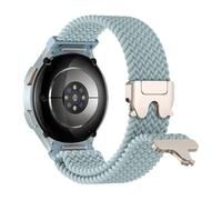 Braided Bands for Samsung Galaxy Watch 7/6/5/4/FE 40mm 44mm/Watch 6 4 Classic 46mm 42mm 47mm 43mm/5 Pro 45mm Men/Women,Parachute One Click No Gap Elastic Nylon Sport Strap Wristband,08-light blue