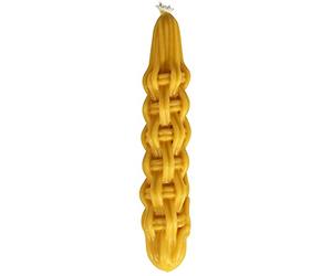 Braided Beeswax Havdalah Candle - Thick Round Twist Braid - Hand Dipped Bees Wax Braided - 2 by 11 - Shabbat Judaica Gift - By Ner Mitzvah