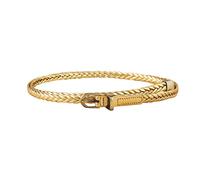 Braided Belt Women Pin Buckle Vintage Casual Thin Belt Waist Rope Decorative Dress Shirt Small Belt Mens Plaque Belt (Rose Gold, One Size)