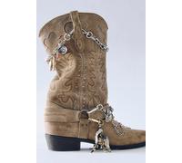 Braided Boot Swag at Free People in Black/Tan - female