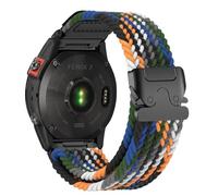 Braided Bracelet Compatible with Garmin Fenix 8 47 mm/7/6/6 Pro/5/5 Plus, 22 mm Fabric Elastic Sport Nylon Replacement Strap for Forerunner 935/945/Instinct 2/Approach S60/S62, Garmin 22mm