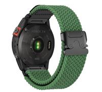 Braided Bracelet Compatible with Garmin Fenix 8 47 mm/7/6/6 Pro/5/5 Plus, 22 mm Fabric Elastic Sport Nylon Replacement Strap for Forerunner 935/945/Instinct 2/Approach S60/S62, Garmin 22mm