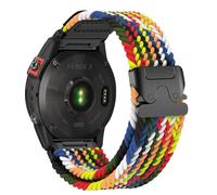 Braided Bracelet Compatible with Garmin Fenix 8 47 mm/7/6/6 Pro/5/5 Plus, 22 mm Fabric Elastic Sport Nylon Replacement Strap for Forerunner 935/945/Instinct 2/Approach S60/S62, Garmin 22mm