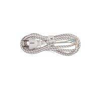 Braided cable for irons 3x0.75 2.4m white-grey S00003