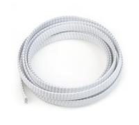 Braided Cable Sleeve, 16.4ft Expandable Mesh Cable Management Sleeve, Wear-Resistant Cord Protectors from Pets No Chew Flexible Wire Sleeving for Audio Video (White and Silver, 1")