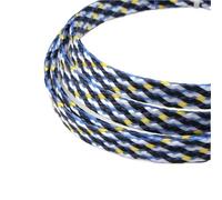 Braided Cable Sleeve | Multicolor 4/8/12mm 1 to 50m Cable Management: Wire Organization and ion(Black Yellow White,12mm)
