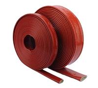 Braided Cable Sleeve, Tidy,1 METER 3~150mm Red High Temperature Resistant Fiberglass Tube Silicone Resin Coated Glass Fiber Fire Retardant Casing Pipe(120mm)