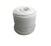 Braided Ceramic Fiber Rope Gasket Seal, 5M Length, High Temp Heat Resistant Packing for Boiler Furnace Oven Kiln(Diameter:12mm)