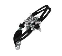 Braided Dragon Bracelet - Cute Silver Dragon Bracelet | Dragon Bracelet for Women | Vintage Dragon Bracelet | Classic Retro Style Jewelry Decoration for Festivals, Birthdays, Valentine's Day, Annivers