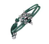 Braided Dragon Bracelet - Cute Silver Dragon Bracelet | Dragon Bracelet for Women | Vintage Dragon Bracelet | Classic Retro Style Jewelry Decoration for Festivals, Birthdays, Valentine's Day, Annivers