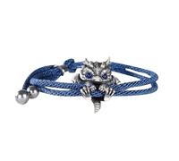 Braided Dragon Bracelet - Cute Silver Dragon Bracelet | Dragon Bracelet for Women | Vintage Dragon Bracelet | Classic Retro Style Jewelry Decoration for Festivals, Birthdays, Valentine's Day, Annivers